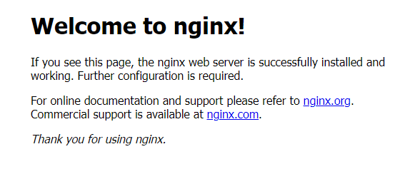 Nginx Welcome Page