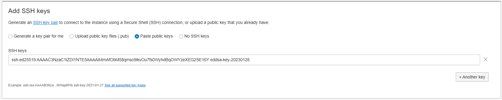 Oracle Cloud Add SSH Keys